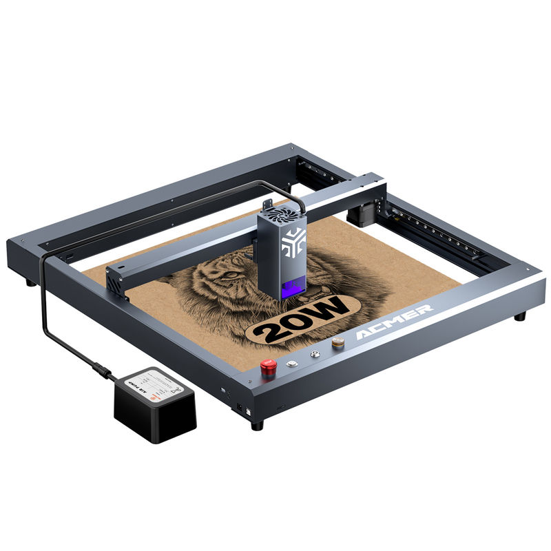 ACMER P2 20W lasergraver snijmachine, USB aangesloten houtlasersnijmachine met graveringssnelheid 30000mm/min