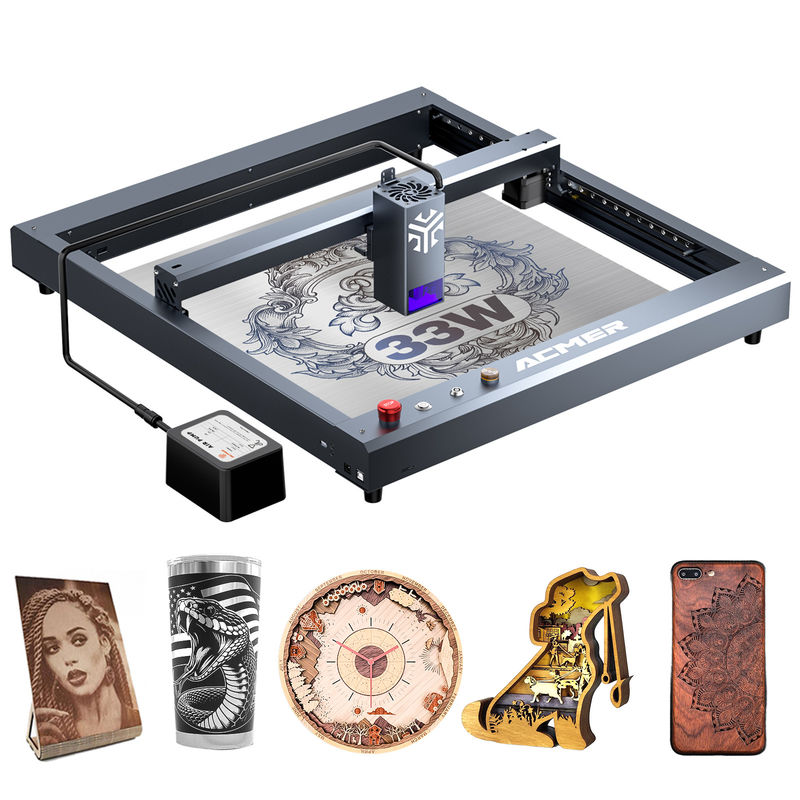 ACMER P2 33W Laser Engraver Machine AC 100-240V Input Voltage Laser Cutting Machine met USB-aansluiting ACMER App