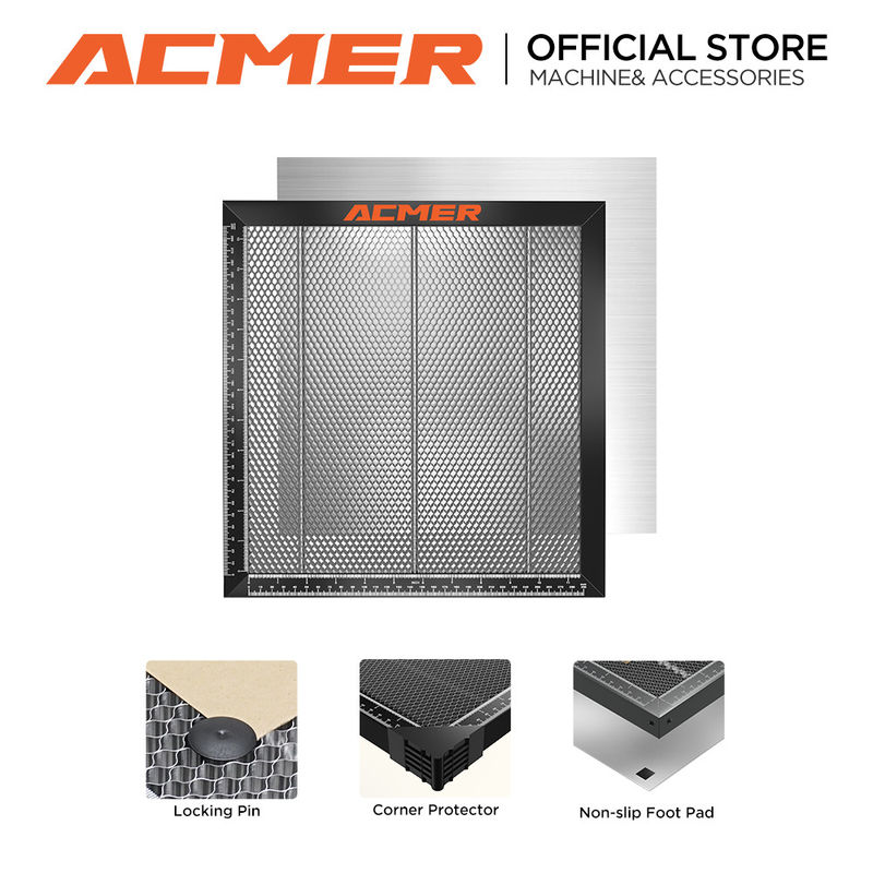 ACMER E10 Laser Honeycomb Bed 440*440mm,Low Maintenance Honeycomb Core Bed met glad oppervlak en stabiliteit