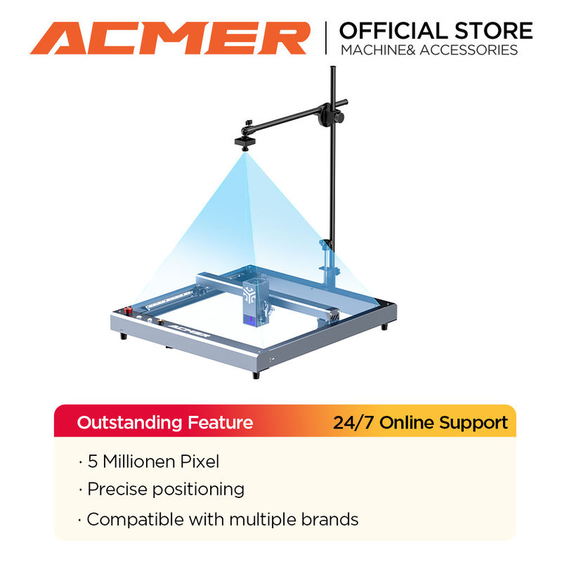 ACMER A500 Lightbrun Camera Precise Positioning Support Video Record Voor lasergraveringsmachine