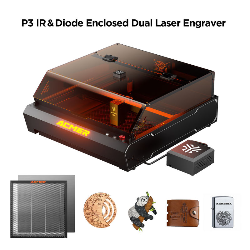 ACMER P3 2 IN 1 ultra precieze lasersnijmachine met 2592 x 1944 HD camera