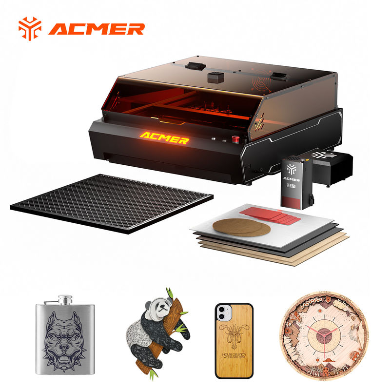 ACMER P3 Dual Diode Laser Cutter Laser Cutting Engraving Machine Met Pumped Air Assist Voor het graveren van aluminiumprofielen
